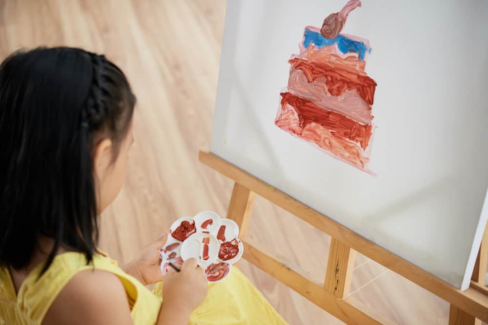 Reciteren Dislocatie meditatie Zelf schilderij maken met tape op canvas met kinderen - Mamaliefde