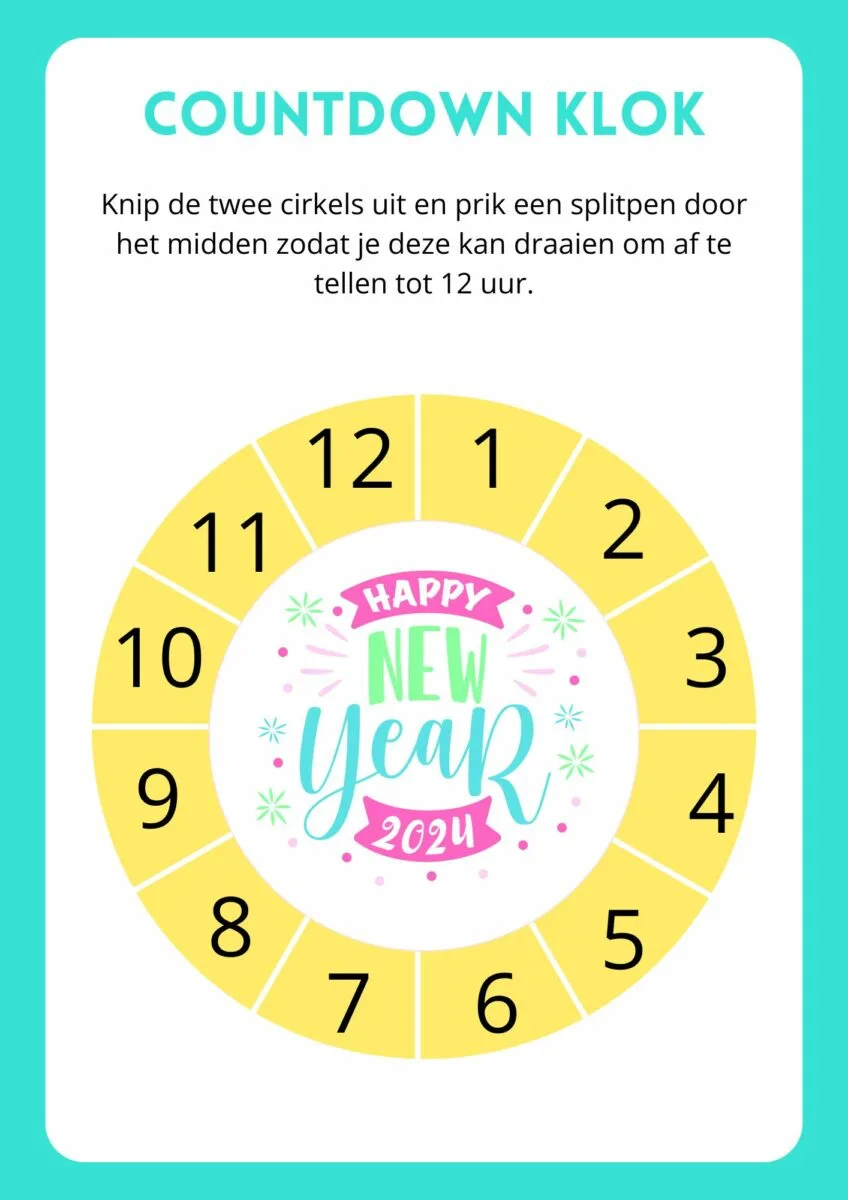 Aftellen Oud en Nieuw met klok; ideeën voor activiteiten voor de laatste uren - Mamaliefde.nl