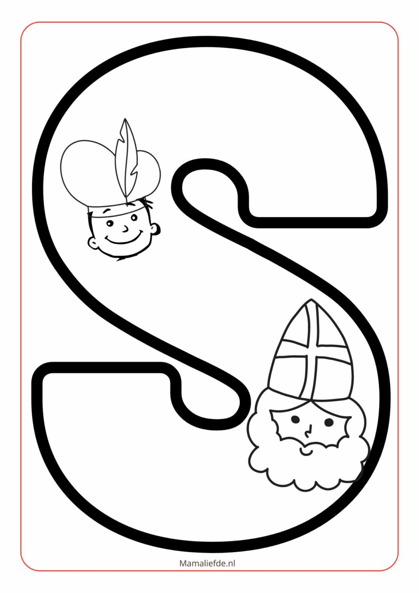 Kleurplaat Sinterklaas; 15 makkelijke tekeningen voor peuters en kinderen