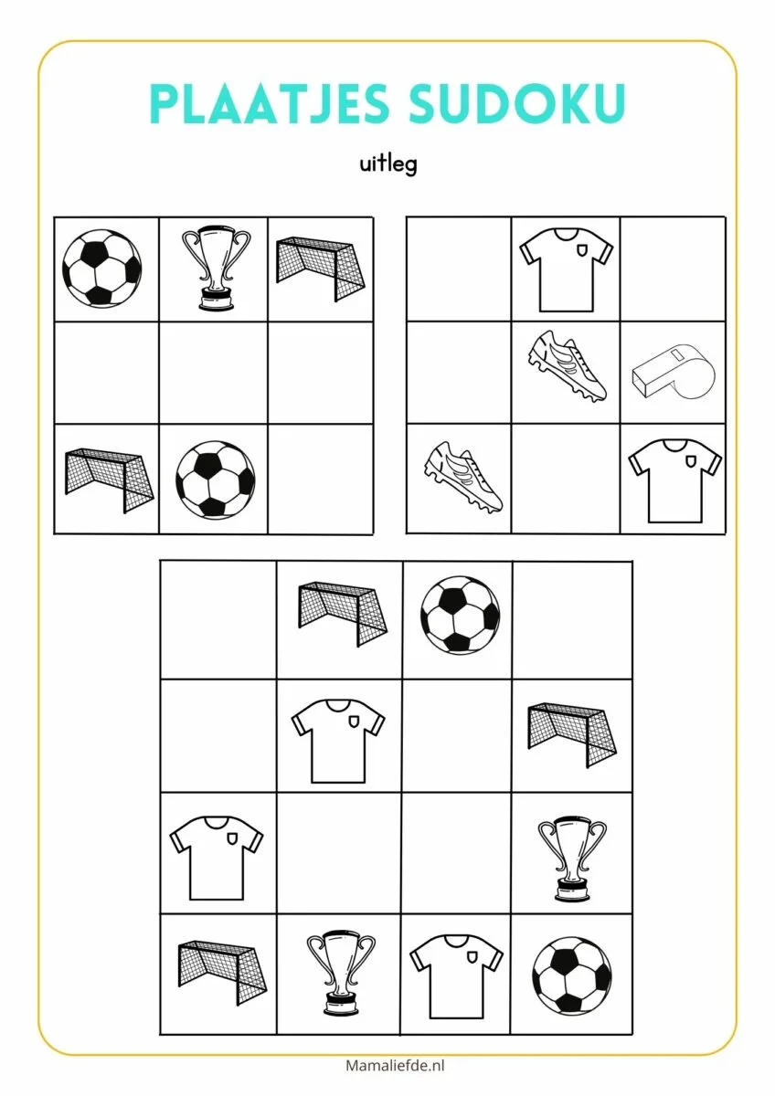 Werkbladen thema sport / Olympische Spelen / EK & WK voetbal voor kleuters en basisschool
