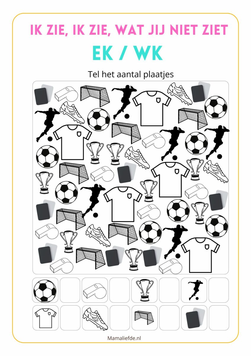 Werkbladen thema sport / Olympische Spelen / EK & WK voetbal voor kleuters en basisschool