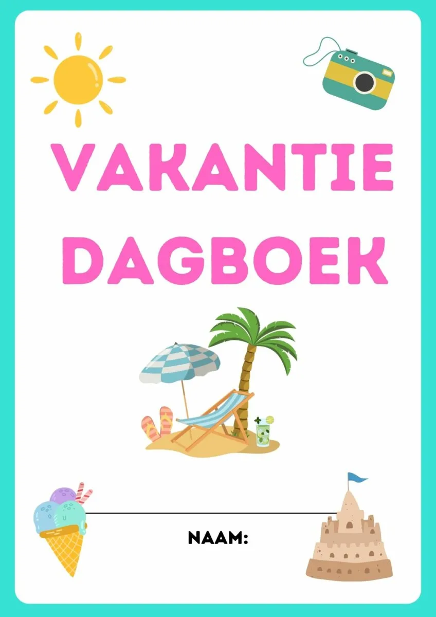 Vakantie dagboek printable - Mamaliefde.nl